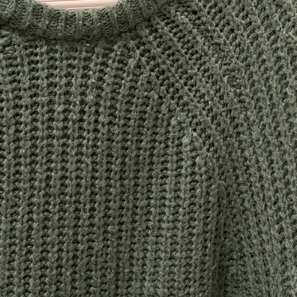jade green knit sweater - plus-size - Picture 2 of 3